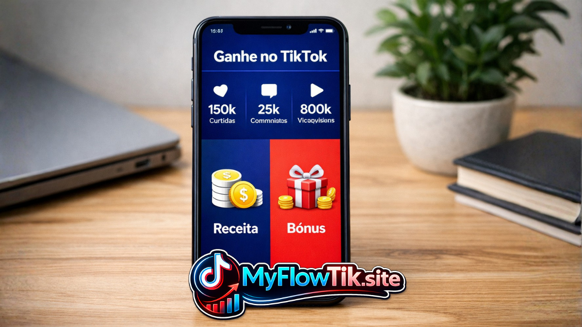 Como transformar seus vídeos no TikTok em fonte de renda: myflowtik.site